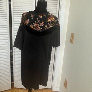 Black Knit dress with Lace